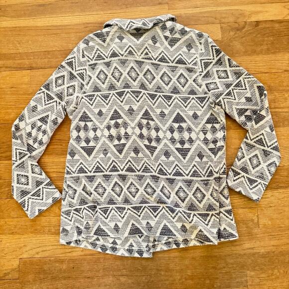 Lucky Brand gray white geometric woven lightweight jacket size large L
 b11 - Picture 5 of 5